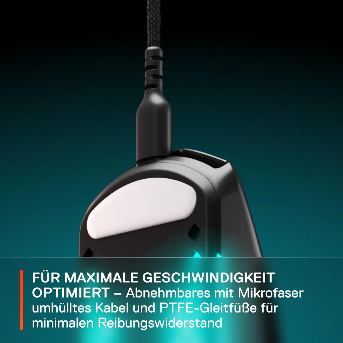 SteelSeries Aerox 3 Superleichte Gaming-Maus Optischer TrueMove Core Sensor 8500 CPI Wasserfest Schwarz