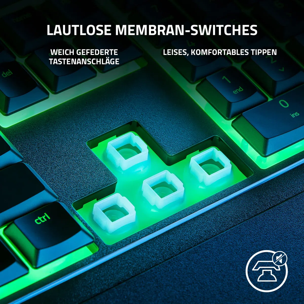Razer Ornata V3 X Flache Membran-Tastatur mit Chroma RGB QWERTZ DE-Layout Schwarz