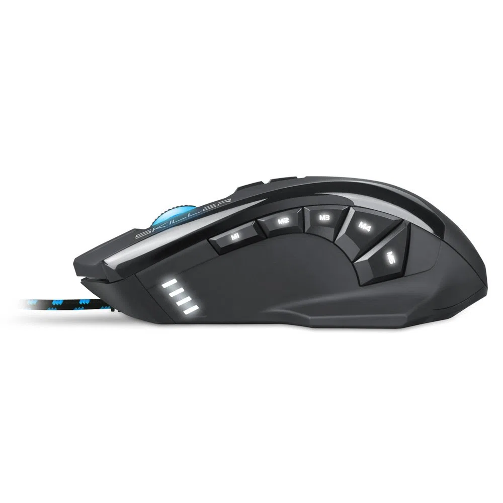 Sharkoon Skiller SGM1 Gaming Maus 10800 DPI RGB-Beleuchtung 12 Tasten Weight-Tuning-System schwarz