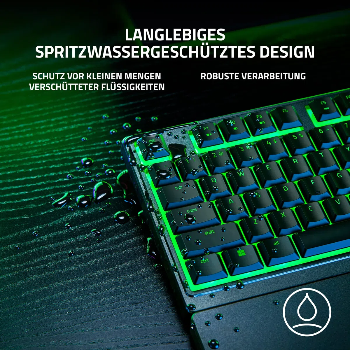 Razer Ornata V3 X Flache Membran-Tastatur mit Chroma RGB QWERTZ DE-Layout Schwarz