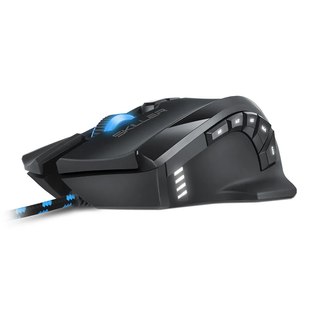 Sharkoon Skiller SGM1 Gaming Maus 10800 DPI RGB-Beleuchtung 12 Tasten Weight-Tuning-System schwarz
