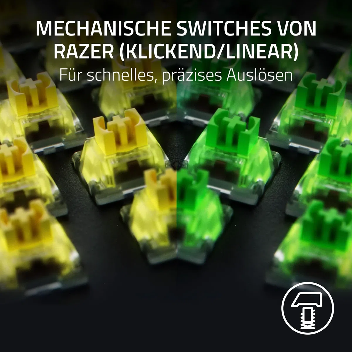 Razer BlackWidow V4 Mechanische Gaming-Tastatur Chroma RGB Green Switches Makro-Tasten Doubleshot-ABS-Tastenkappen QWERTZ DE-Layout Schwarz