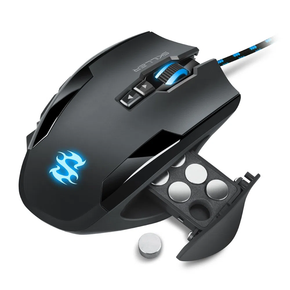 Sharkoon Skiller SGM1 Gaming Maus 10800 DPI RGB-Beleuchtung 12 Tasten Weight-Tuning-System schwarz