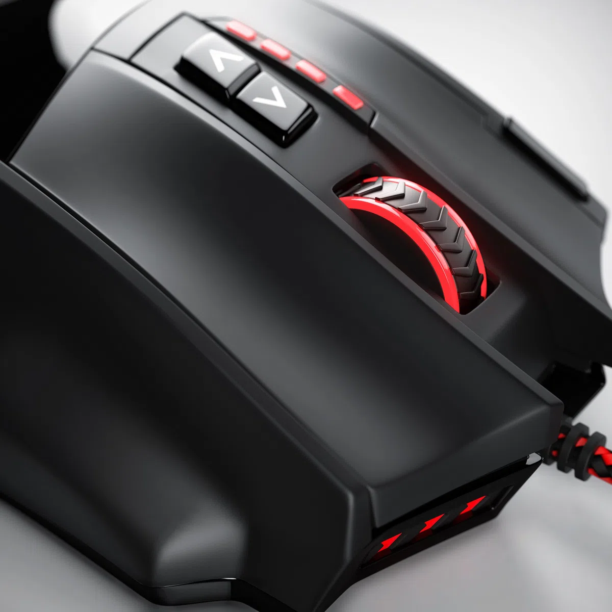 Titanwolf 16400 DPI USB Laser Gaming Mouse 18 Tasten Avago Sensor MMO programmierbare Tasten LED-Beleuchtung