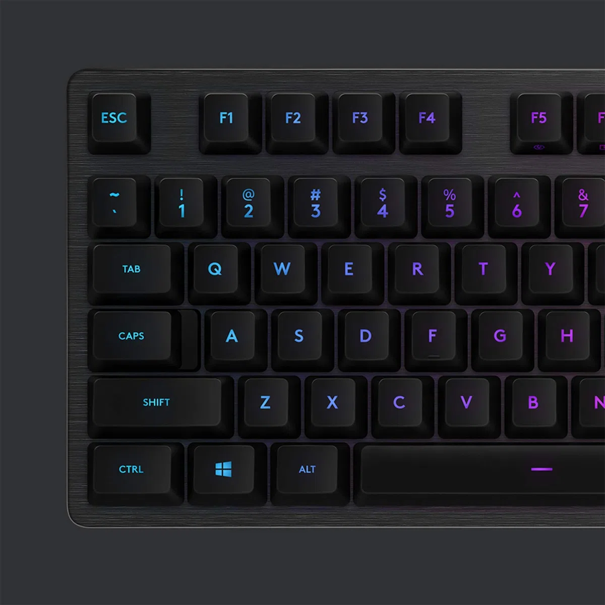 Logitech G512 mechanische Gaming-Tastatur GX-Blue Clicky Switches LIGHTSYNC RGB Aluminium-Gehäuse Skandinavisches Layout Schwarz