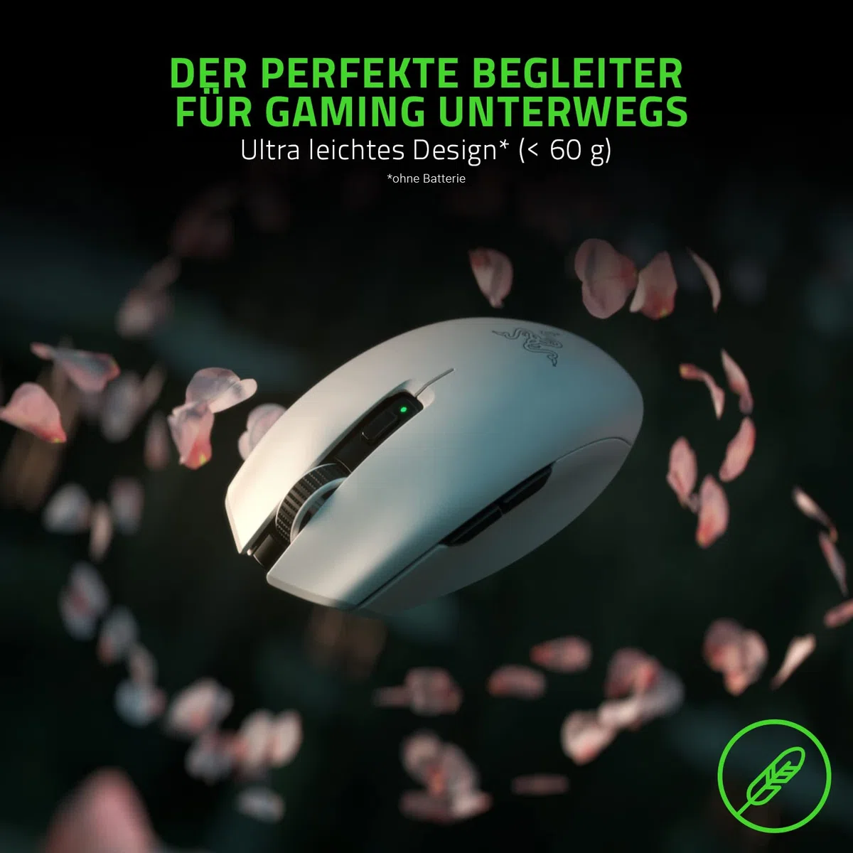 Razer Orochi V2 Mercury kabellose Gaming-Maus 950 Stunden Batterie-Laufzeit Weiß