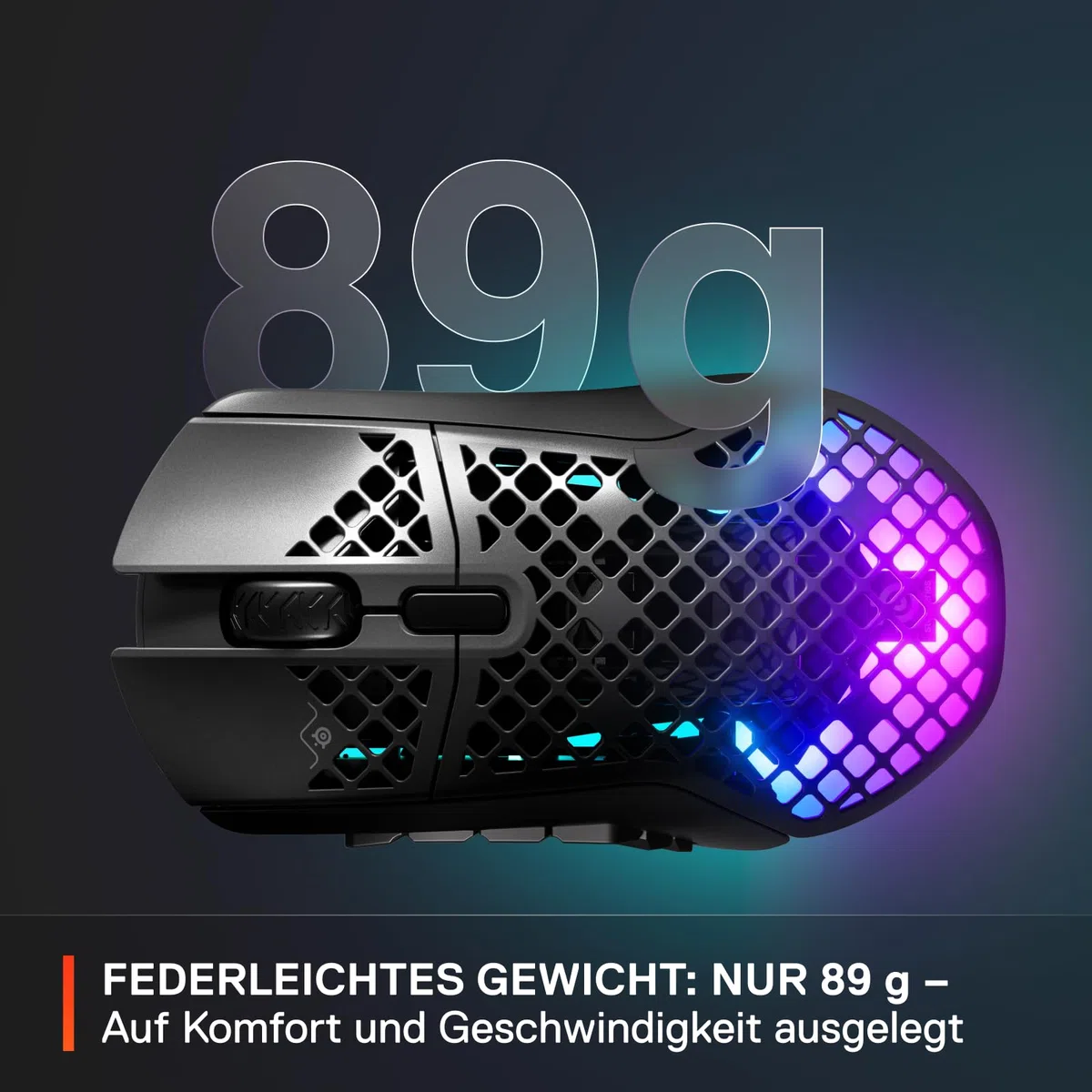 SteelSeries Aerox 9 Wireless RGB Gaming-Mouse 18 Tasten Bluetooth 2,4 GHz Optischer TrueMove Air-Sensor 18.000 DPI
