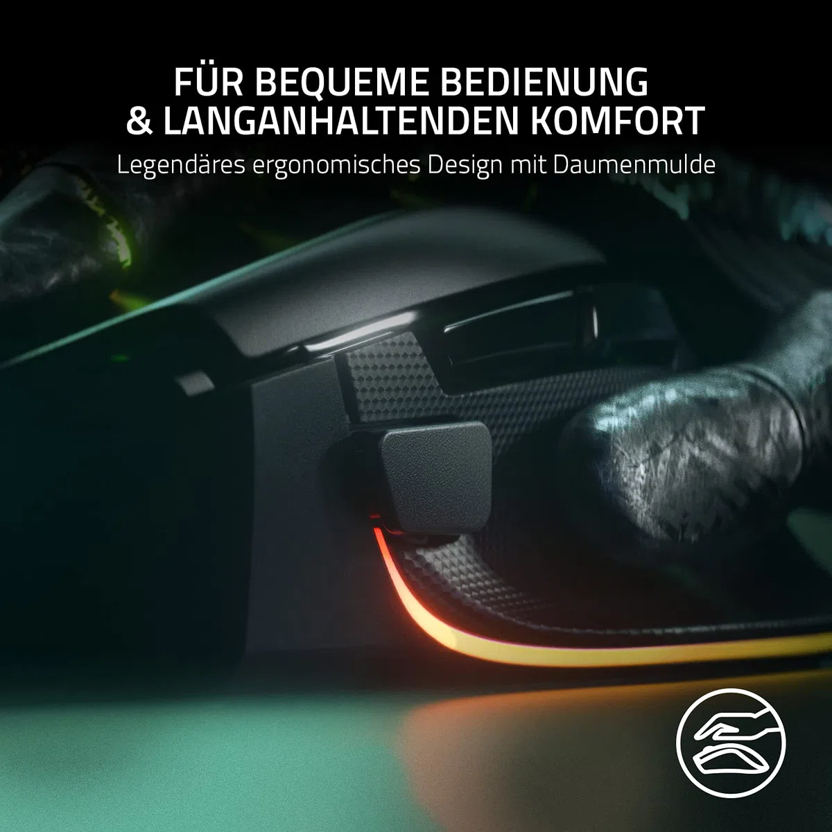 Razer Basilisk V3 Kabelgebundene Gaming Maus mit Chroma RGB für PC Mac Schwarz