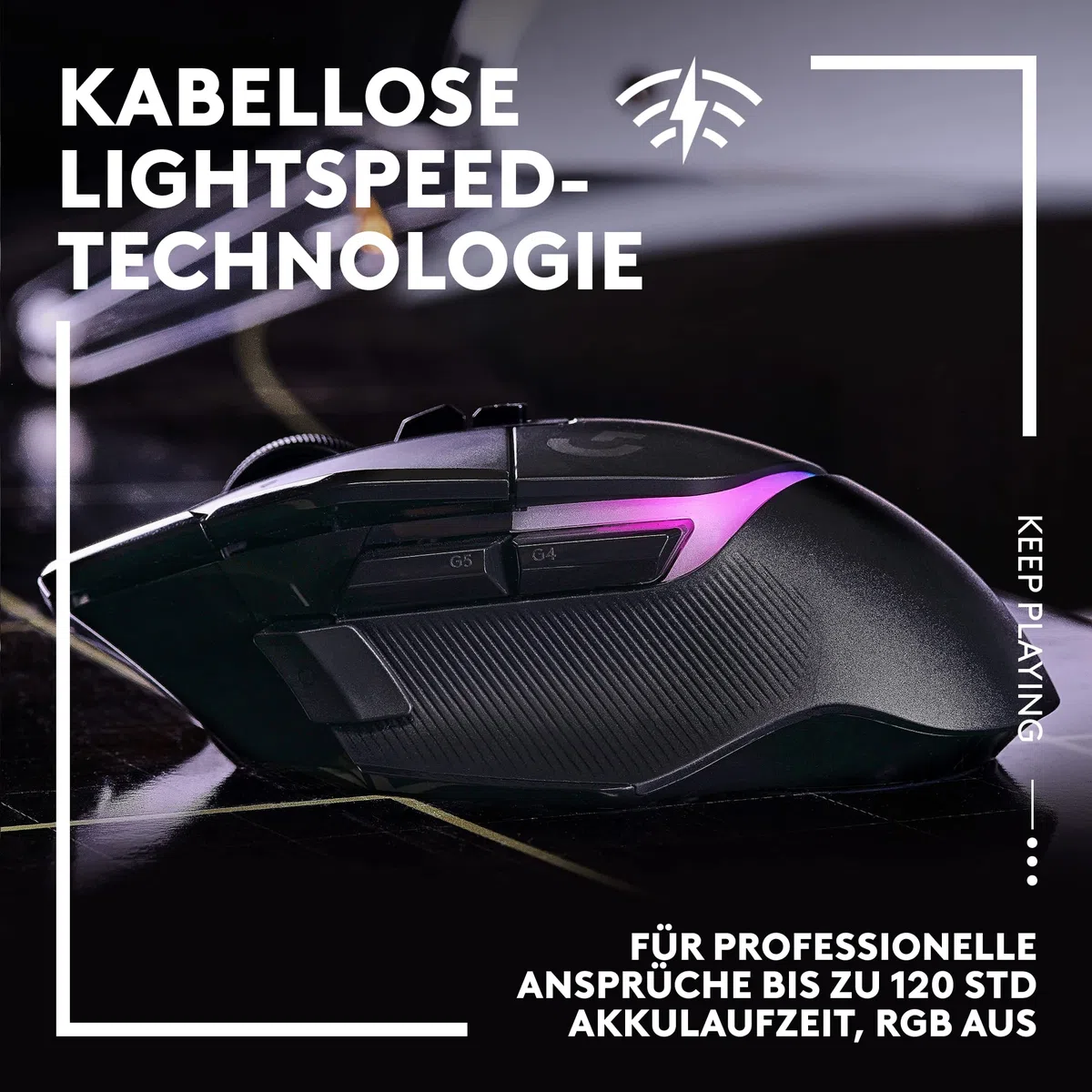 Logitech G502 X Plus Lightspeed Souris Gaming RVB Sans Fil Noir - Optique LIGHTFORCE, LIGHTSYNC, Capteur Hero 25K, PC/Mac
