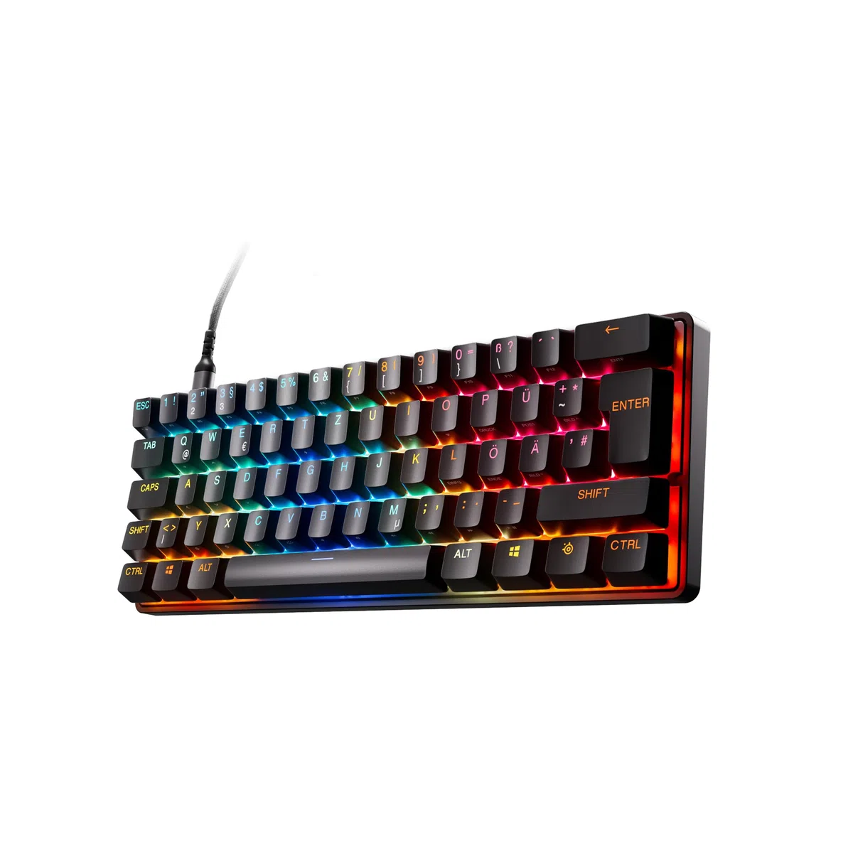 SteelSeries Apex Pro Mini Gen 3 Gaming Tastatur 60 Prozent Hall Effect Switches OmniPoint 3.0 DE Layout QWERTZ