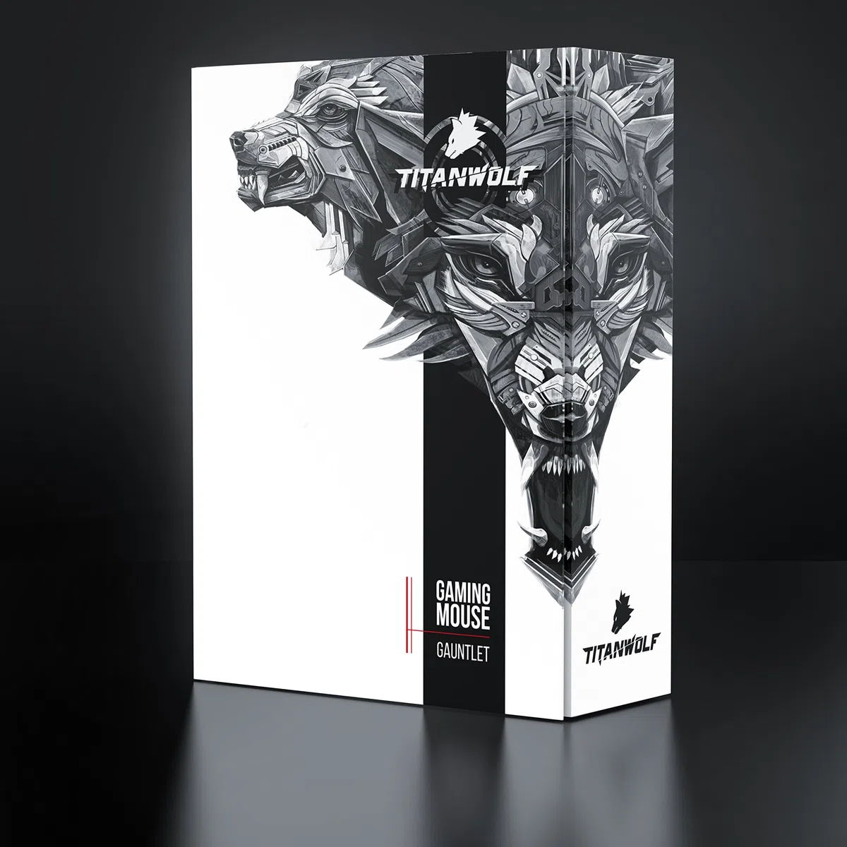 Titanwolf 16400 DPI USB Laser Gaming Mouse 18 Tasten Avago Sensor MMO programmierbare Tasten LED-Beleuchtung